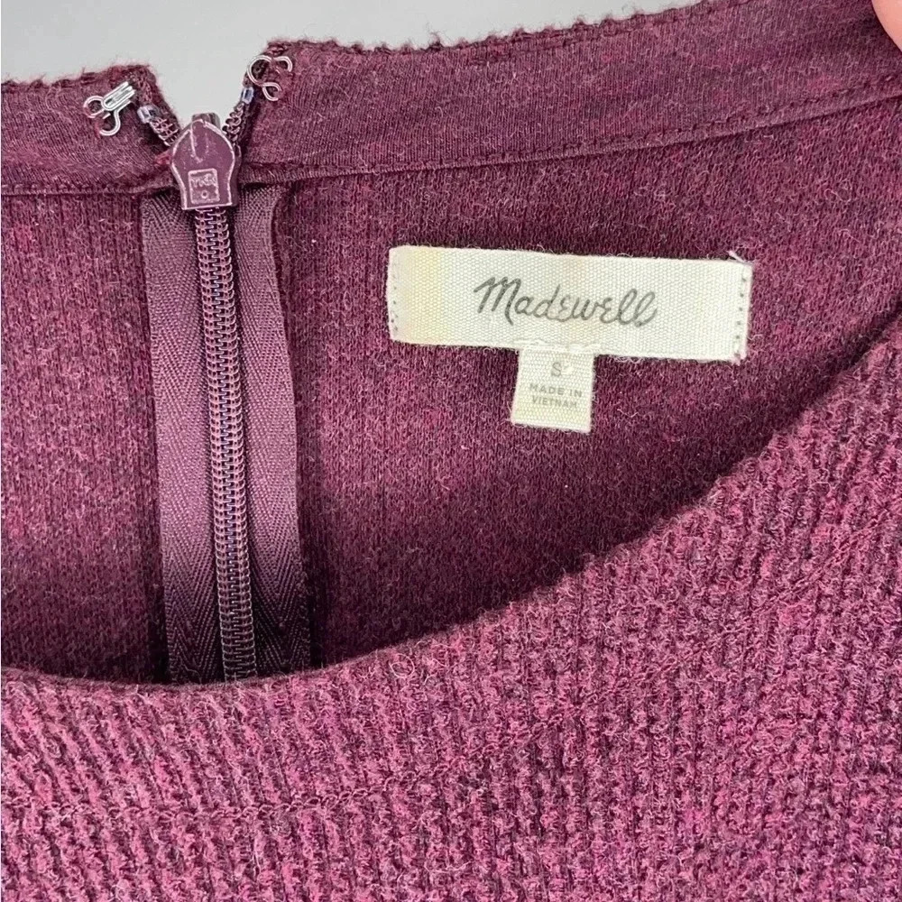 Madewell Cashmere Maroon Ex-Boyfriend Crew Neck Sweater - Picture 2 of 2